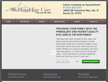 Tablet Screenshot of mthoodeyecare.com
